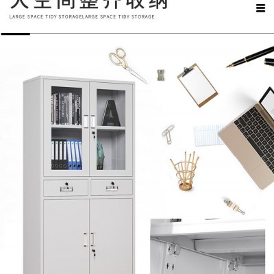 簡(jiǎn)約風(fēng)加厚辦公文件柜 冷軋鋼板制造 文件柜堅(jiān)固厚實(shí)